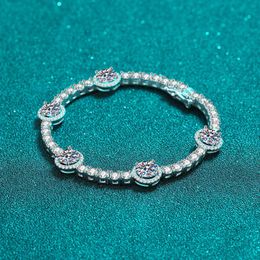 Fine Moissanite Jewellery Silver Luxury d Vvs1 Diamond Bracelet Gifts for Women Moissanite Tennis Bracelet