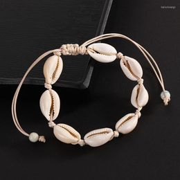 Charm Bracelets Bohemian Trendy Natural Seashell Bracelet Anklets For Women Jewelry Beach Conch Shell Rope Chains Bangle Gift Wholesale