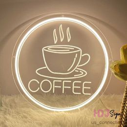 LED Neon Sign Coffee Shop Neon Lights Home Bar Decor Cafe Decoration Club Neon Sign Led Luminous Signs Gift R230613