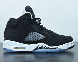 2023 New Jumpman 5 Mid Cut Basketball Shoes 5S Черные/белые серые кроссовки на открытом воздухе спорт