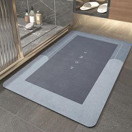 Mats Super Absorbent Floor Mat Quick Drying Bathroom Carpet Kitchen Oilproof Napa Skin Bath Mat Modern Simple NonSlip Floor Mats