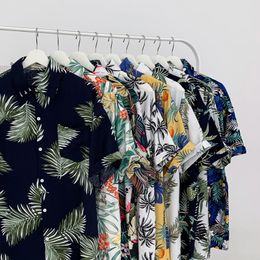 Men's Casual Shirts Hip Hop Streetwear Button Up Summer Shirts Korean Fashion Graphic T Shirts Ropa Hawaii Beach Shirts Men Harajuku Tops Vintage 230613