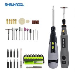 Schroevendraaiers Cordless Electric Screwdriver Mini Grinder Power tools Set 3.6V Lithium Battery Usb Charging Multifuctional Accessories Home Diy