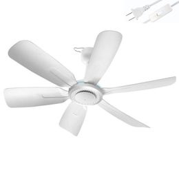 Fans 220V 50Hz Ceiling Fan 6 Leaves 17.7in Dia Silent Hanging Fan with Switch for Dormitory Room Household Home 20W Power
