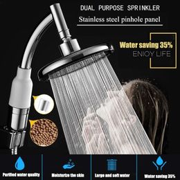 Bathroom Shower Heads 6 Inch Round Filter ABS Handheld top shower Heads Rainfall Shower Head Beauty Water Saving Removable Heads 230612