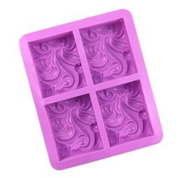 4 Wave Spray Silicone Hand Soap Cake Mould DIY Baking Mould Dessert Decoration Accessories Bakery Supplies SN4390