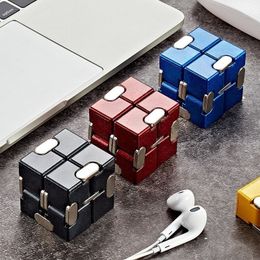 Decompression Toy Mini Stress Relief Premium Metal Infinity Cube Portable Decompresses Relax Toys Gift for Children 230612
