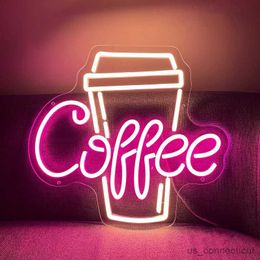 LED Neon Sign Coffee Cup Custom Neon Lamp Light Neon LED Sign Home For Home Room Cafe Shop R230613