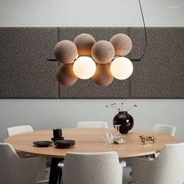 Pendant Lamps Chandelier Creative Villa Apartment Lamp Nordic Flannelette Ball Designer Light Luxury Bar