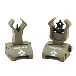 Combat FlipUp Rear Front Sight Folding Iron Sights for DropIn Floating Handguards Picatinny Rail316q3136529220i