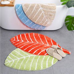 Mats Leaves Design Bathroom Bedroom Carpet 50x95cm Antislip Bath Mat Absorbent Bathtub Floor Mat Doormat For Shower Room Toilet Rug