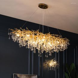 Chandeliers Luxury LED Crystal Modern Ceiling Hanging Lamp Lustre For Living Dining Room Pendant Lights Fixtures Suspension