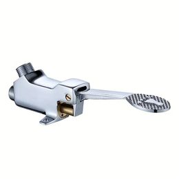1pc Floor Mount Single Brass Pedal Valve, Foot Operated Faucet, Foot Valve For Foot Pedal Faucet Touchless Foot Operated Water Faucet