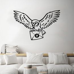 Owl Potter Bird Envelope Wall Sticker Potter Harr Anime Movie Inspiral Quote Wall Decal Bedroom Kids Room Vinyl Decor