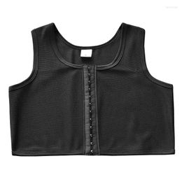 Women's Shapers Front Buckle Chest Binder Tomboy Bra Short Vest Breast Lesbian Corset Trans For Women