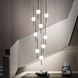 Pendant Lamps Modern LED Chandeliers For Luxurious Creative Design In Living Rooms Large Lighting Fixtures Ball Indoor Staircase