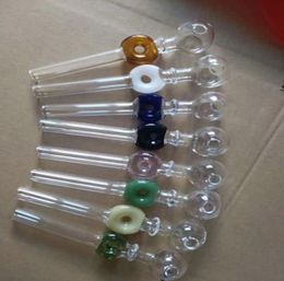 Glass Smoking Pipes Manufacture Hand-blown bongs New Colorful Ring Large Bubble Direct Boiling Pot