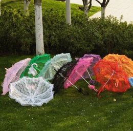 Bridal Lace Umbrella Elegant Wedding Parasol Lace Craft Umbrella 56*80cm For Show Party Decoration Photo Props Umbrellas