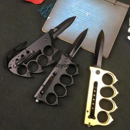 Folding Knife Mutifunction Brass Knife Stainless Tool Camping Selfdefense Knuckles FY4378 Outdoor Steel Folding Knife Rplhi1007423326a