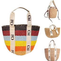 Luxury Designer Straw clutch Toiletry Kits Raffia crochet Bags Womens Underarm Beach bags Shoulder duffle weekend bag cross body Large totes handbag men Soft purses