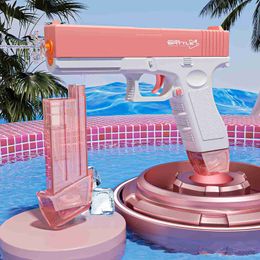 Sand Play Water Fun Electric Gun Pistol Shooting Toy Full Automatic Outdoor Beach Summer Siwmming Pool For Kids Boys Girls R230613