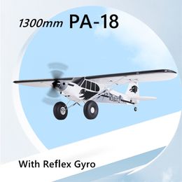 Electric/RC Aircraft FMS RC Aeroplane 1300MM 1.3M PA-18 PNP And RTF J3 Piper Super Cub 5CH With Gyro Auto Balance Trainer Beginner Model Aircraft 230612