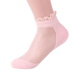 Women Socks 1 Pairs Women's Ballerina Solid Lace Slipper For Men Womens Non Slip Belt Holders Closet