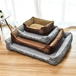 Pens Dog Bed for Large Medium Dogs Rectangle Dog Cat Pet Sofa Bed House Cushion Resistant To Chewing Detachable Washable