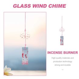 Garden Decorations Wind Chime Bell Glass Chimes Garden Bells Hanging Ornament Outdoor Style Decorative Good Ornaments Flower