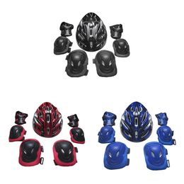 Skate Protective Gear Adults Protection Kit Skateboard Helmet Knee Elbow Palm Pad Set Comfortable Safety Guard Gear for Ice Skating Inline Skating 230612