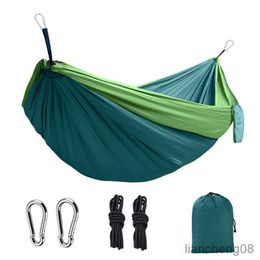 Hammocks Camping Hammock Person 300*200cm Portable Lightweight for Outdoor Indoor Backpacking Travel Beach Backyard R230613