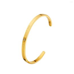 Bangle Fashionable And Versatile Cuff Bangles For Women Stainless Steel Bracelet FOREVER LOVE ONLY YOU Korean Designer Jewelry