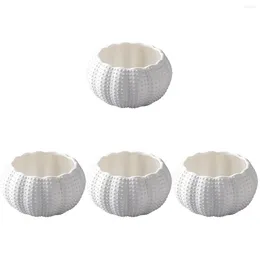 Bowls 4 PCS Ceramic Dish Dried Fruit Cocktails Small Storage Sauce Ceramics Caviar Appetiser Container