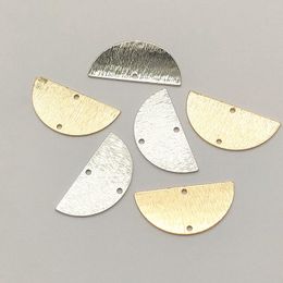 Lockets Arrival21x12mm 100pcs Brass Pendant Semicircle Charm For Handmade Necklace Earrings DIY Parts Jewellery Findings Components 230612