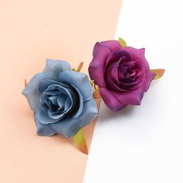 Dried Flowers Cheap Artificial for Home Wedding Decor Accessories Fake Plants Wall Diy a Cap Silk Roses Heads