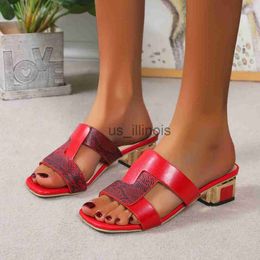Slippers New Women's Slippers Women Shoes 2022 Summer Peep Toe Sandals Fashion Pumps Ladies Dress Wedding High Heels Shoes Female Slides J230613