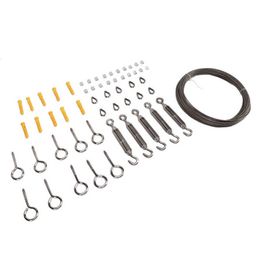 Resistance Bands Eye Hook Screw Aluminium Crimping Sleeve Rust Proof Stainless Steel Wire Rope Set 15m for Garden Fence Home 230612