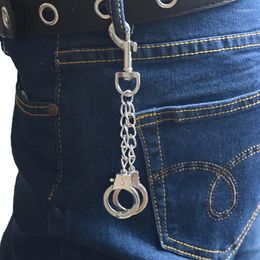 Keychains Creative Man Handcuff Keychain Charms Pendant Car Key Keyring Handbag Chain Chaveiro