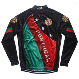 Racing Jackets Men Cycling Jersey Long Sleeve Top Portugal Bike Coat Road Motorcycle Shirt MTB Downhill Clothes Jacket Wear Pro Race Rider