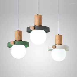 Pendant Lamps Macaron Dining Room Lamp Ceiling Chandelier Nordic Kitchen Hanging Lights Modern Lighting Fixture Home Loft Simple Decor