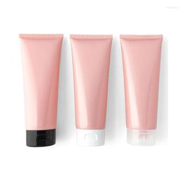 Storage Bottles 20pcs 200ML Pink Facial Cleanser Container 200g Soft Refillable Plastic Lotion Tubes Squeeze Cosmetic Packaging