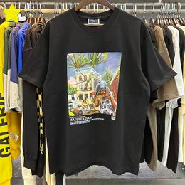 Men's Polos 2023 Summer Style Streetwear Classic Box Kith T Shirts Men Women 1 Oversized Oil Painting Print KITH Tee Top 230613