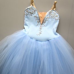 Dancewear Sky Blue Ballet Dress Girls Kids Child Long Tulle Dress Adulto Women Swan Lake Dance Halloween Ballet Costume Ballerina Dress 230612