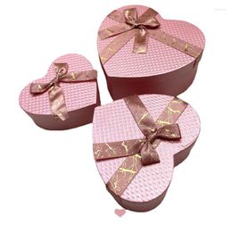 Gift Wrap Pink Rigid Heart Shaped Presentation Box Florist Hat Flowers Vase Candy Fruit Packaging Boxes Jewellery Storage Case