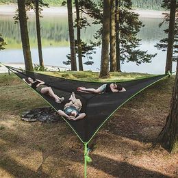 Hammocks Giant Aerial Camping Hammock Travel Sleeping Swing Bed Multi-Person Outdoor Hammock