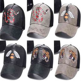 Fitted Hats Baseball Caps Casquette Sun Hat Classic Snake Tiger Bee Cat Canvas Featuring for Men Women262T