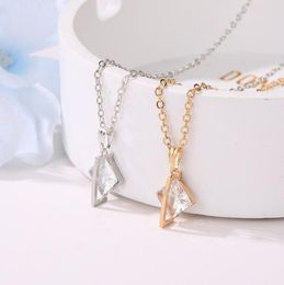 Pendant Necklaces Fashion Fresh Style Necklace Copper Clavicel Gold Sier Color Chain For Female Women Gilrs Ladies Drop Delivery Otvqz