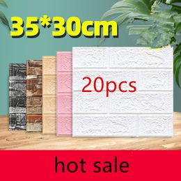 3D three-dimensional wall stickers 35 * 30cm self-adhesive wallpaper soft package waterproof wall stickers wallpaper