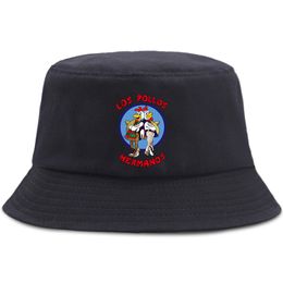 Outdoor Hats Funny LOS POLLOS Hermanos Print Bob Panama Bucket Hat Women Fishing Hats Fisherman Cap Cotton Outdoor Sunscreen Sun Shade Caps 230613