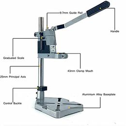 Boormachine Electric Drill Bracket Single/Double Head Drilling Holder Grinder Rack/Clamp Bench Press Stand/Aluminum Flat Nose Pliers